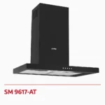 سيمفر - شفاط حرف تي 60 سم أسود - قوة سحب الهواء: 850 متر مكعب في الساعة (m³/h) - فلتر قابل للغسل في غسالة الصحون فلتر كربوني لتنقية الروائح - SM 9617-AT