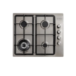 جنرال سوبريم بلت ان - سطح 60 سم 4 عيون غاز 1 شعلة ثلاثية شبك ثقيل صمام امان اشعال ذاتي استيل ايطالي, GSH604IGCM