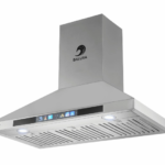 بلورا - شفاط 90سم هرمي استيل - قوة الشفط : 1000م3/ساعة - يعمل بالاشارة اليد - يعمل باللمس - الماتور ملفوف بماده النحاس - BR9027