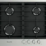 كيتشن نت - سطح 4 شعلات غاز أطراف السطح استانلس استيل سطح أستيل أسود مطفي مودرن - MP2201012