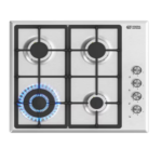 جنرال سوبريم بلت ان - سطح 4 عيون غاز 60 سم - الحديد زهر - أمان كامل - استيل - GS60HGS