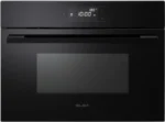 البا الايطالية - فرن ميكرويف بلت ان - 60 سم - سعة التجويف 44 لتر - 17 برنامج للطهي - واجهة تصميم من الزجاج الأسود مع مقبض من الفولاذ الأسود - صناعة ايطالية - EL45BMWC60 F
