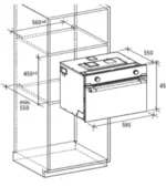 ⁦البا الايطالية - فرن ميكرويف بلت ان - 60 سم - سعة التجويف 44 لتر - 17 برنامج للطهي - واجهة تصميم من الزجاج الأسود مع مقبض من الفولاذ الأسود - صناعة ايطالية - EL45BMWC60 F⁩ - الصورة ⁦7⁩