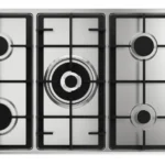 البا الايطالية - سطح 5 شعلات غاز - مفاتيح جانبية كروم - سطح المفاتيح سيراميك أسود - صمام أمان إشعال ذاتي -  AS EN 95-54V X