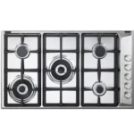 البا الايطالية - سطح بلت ان ايطالي 90 سم - 5 شعلات غاز منها شعلة مزدوجة وشعلة ثلاثية - ASEN95-565XD