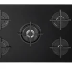 البا الايطالية - سطح بلت ان 5 شعلات غاز منها شعلة مزدوجة سيراميك أسود ايطالي 90 سم - ASEN95-455CG