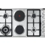 البا الايطالية - سطح بلت ان 4 عيون غاز + 2 عين كهرباء حجر ايطالي 90 سم - شبك ثقيل -  ASEN95-420XD