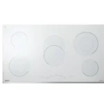 البا الايطالية - سطح بلت ان 5 عيون كهرباء سيراميك أبيض ايطالي 90 سم - تحكم باللمس أمامي - ASEVC905XFWW