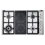 البا الايطالية - سطح بلت ان 4 عيون غاز + و 2 عيون كهرباء سيراميك ايطالي 90 سم -  ASEN95-425XD