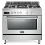 البا الايطالية - فرن 5 شعلات غاز والفرن السفلي كهرباء 90 سم فري ستاند - صناعةوتكنولوجيا إيطالية - EX965MSA