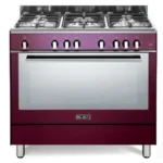 البا الايطالية - فرن 5 شعلات غاز ايطالي 90 سم فري ستاند  90 سم فري ستاند لون عنابي - صناعةوتكنولوجيا إيطالية - FR965FG