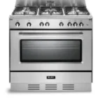 البا الايطالية - فرن 5 شعلات غاز ايطالي 90 سم فري ستاند لون أستيل- صناعةوتكنولوجيا إيطالية - VX965FG