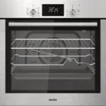 سيمفر - فرن كهرباء بلت ان 60 سم– 8 وظائف – مروحة لتوزيع الحرارة+مروحة تبريد داخلية =- مؤقت ديجيتال يعمل باللمس - ستيل B 6719 ZERM