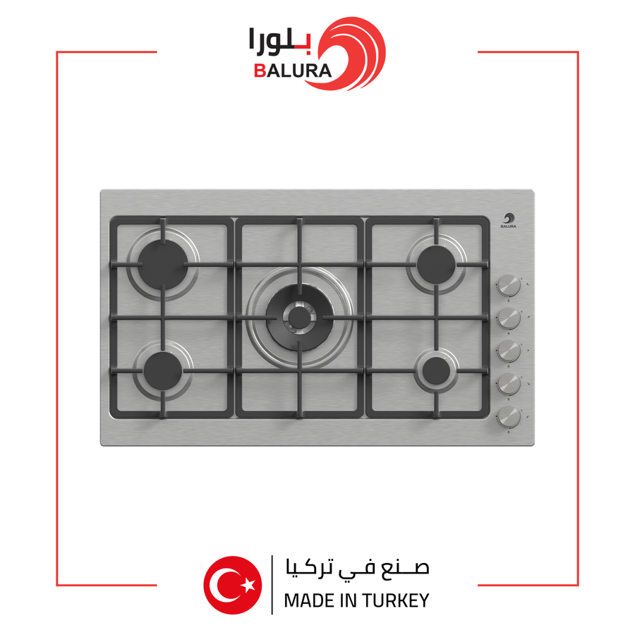 1764261483269207328 بلورا سطح 5 عين غاز استيل شبك HD - مفاتيح جانبيه - تركي– PL-EL010 - الصورة 1