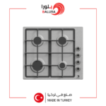 بلورا سطح 4 عين غاز استيل شبك HD - مفاتيح جانبيه - تركي– PL-EL007