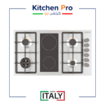 كتشن برو سطح 6 عين استيل(4غاز+2كهرباء سيراميك) شبك هيفي ديوتي - مفاتيح جانبيه - ايطالي– KP9022/GA