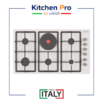 كتشن برو سطح 6 عين استيل (5غاز+1كهرباء حجر) شبك ثقيل مفاتيح جانبيه - إيطالي – KP9023/GA