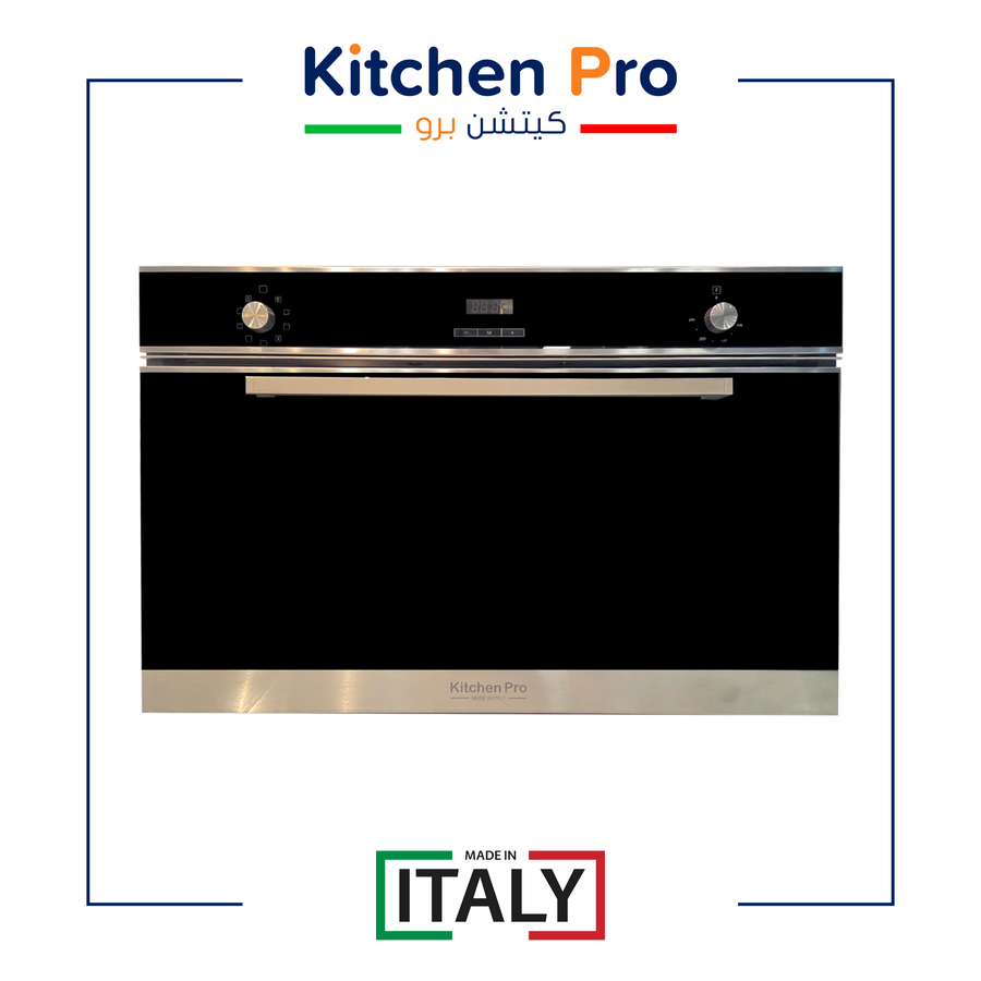 1764542808695622847 كتشن برو فرن بلت ان كهر باء 90سم 9وظائف -ديجيتال - لوكس -سوفت كلوز -ايطالي - اسود - KP909LUX/EL - الصورة 1
