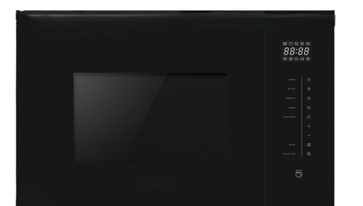 28L ماستر جولد ميكرويف بلت-إن 28 لتر إطار ستانليس ستيل زجاج أسود - 28L - الصورة 1