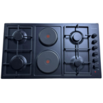 ⁦كيتشن نت سطح ستيل 4 عين غاز + 2 كهرباء لون اسود مطفي - MP2201019⁩ - الصورة ⁦2⁩