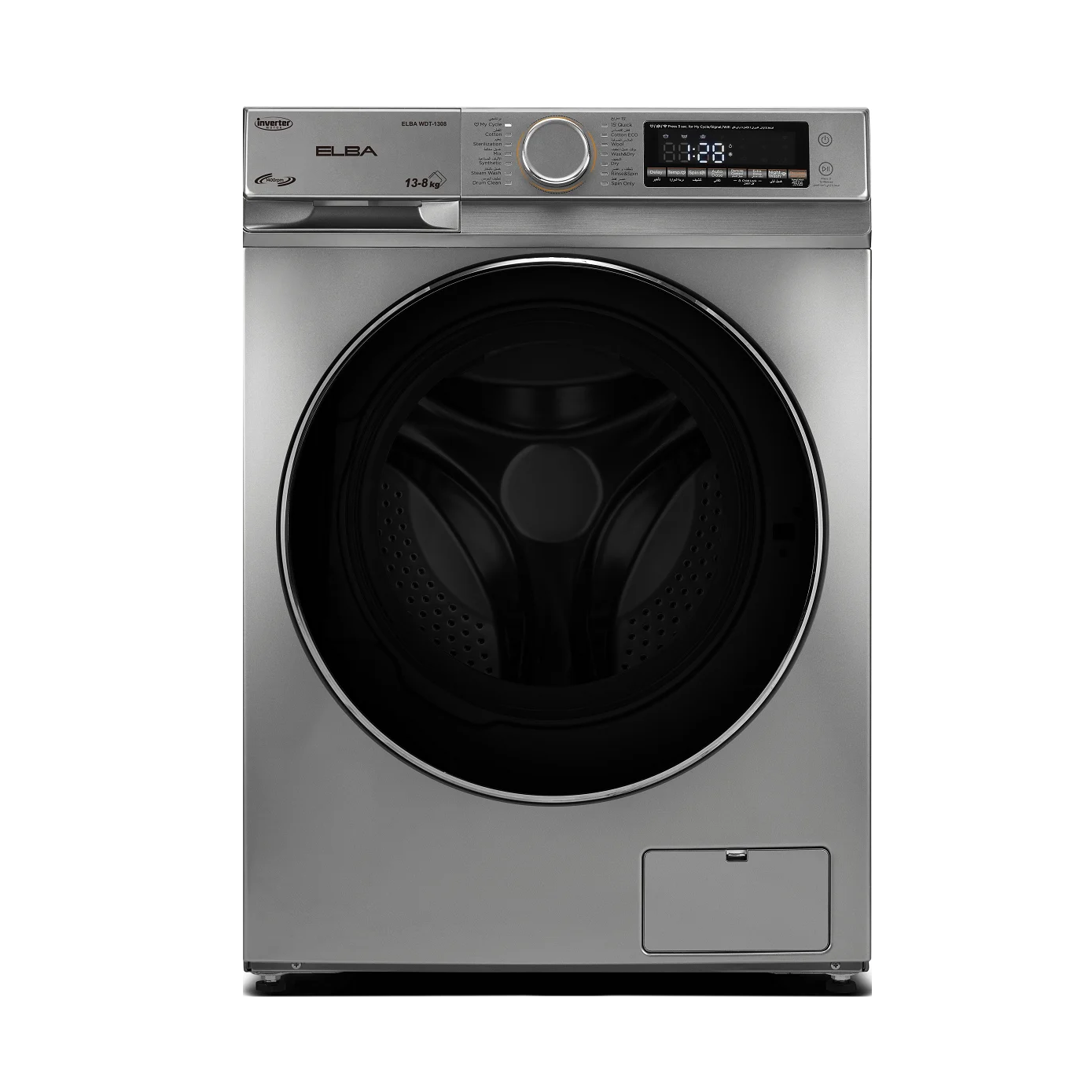 ELBA-WDT-1308 إلبا غسالة ملابس، تجفيف كامل، 14 برنامج، غسيل 13 كجم / تجفيف 8 كج - ELBA WDT-1308 - الصورة 1