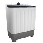 ⁦هيتاشي غسالة  ذات حوضين، سعة 8 كجم، أبيض * رمادي، LTT08JWTMRG⁩ - الصورة ⁦3⁩