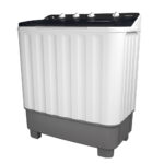 ⁦غسالة هيتاشي نصف أوتوماتيكية بحوضين سعة 10.5 كجم، لون أبيض - رمادي، HIT-LTTH0JWTMRG⁩ - الصورة ⁦5⁩