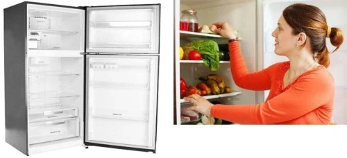 ⁦هيتاشي Hitachi ثلاجة بفريزر علوي 19.4 قدم لون فضي  – R-V700PS7K-1BSL⁩ - الصورة ⁦2⁩