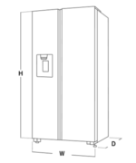 ⁦سامسونج ثلاجة البابين 564 لتر، خاصية التبريد السريعين - RS57DG4000M9ZA⁩ - الصورة ⁦9⁩