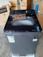 ⁦هيتاشي غسالة علوية 12 كيلو رمادي غامق - LTL12PMVW0TGG⁩ - الصورة ⁦2⁩