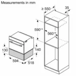 ⁦بوش درج تسخين بطارية 20 لتر – 60x14 سم – أسود – BIC7101B1B⁩ - الصورة ⁦5⁩