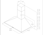 ⁦كيتشن لاين شفاط هرمي (Pyramid Hood) 90 مس ستيل ماركة تيربو إير - POMPEI⁩ - الصورة ⁦10⁩